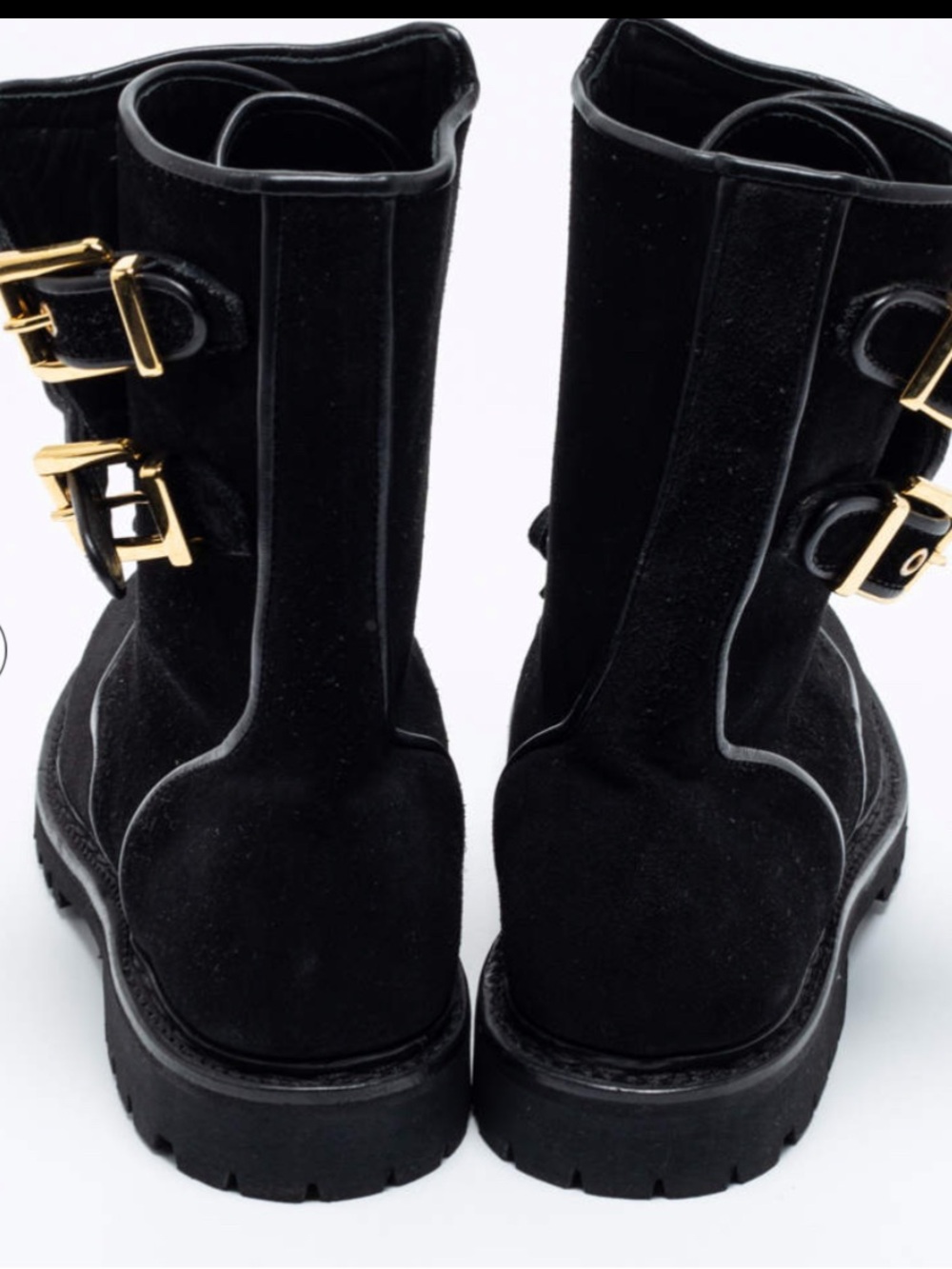 🛍️Balmain Authentic Black Suede Eagle Ranger Combat Boots - Picture 3 of 15
